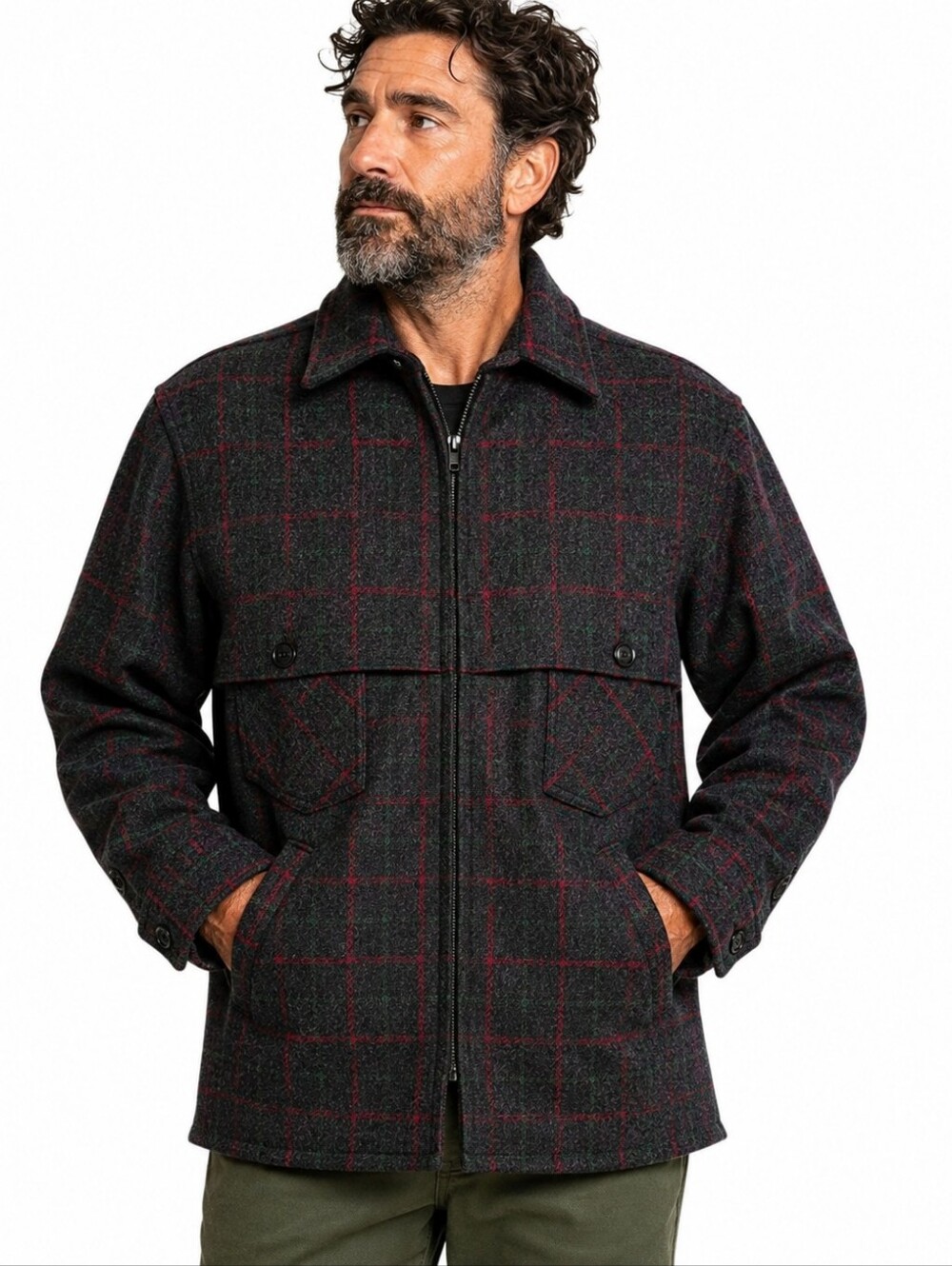 Johnson Woolen Mills Double Cape Jac Shirt - Adirondack Plaid USA Men's Medium